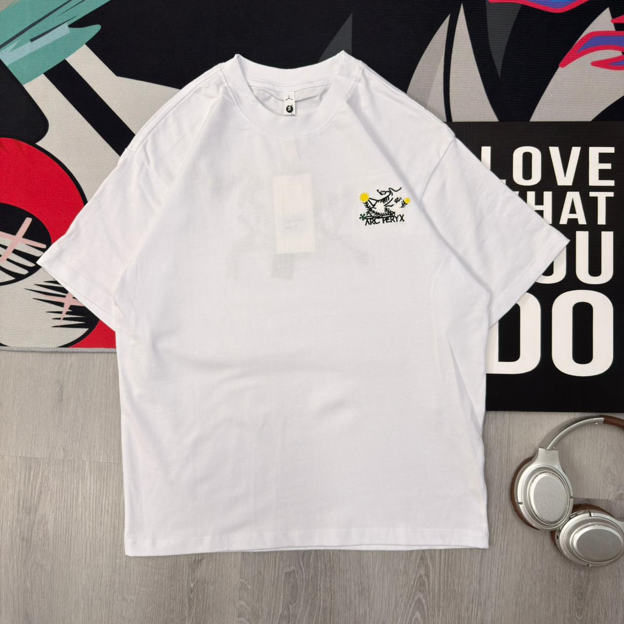 Premium Oversized Graphic Cotton T-Shirt White - Image 2