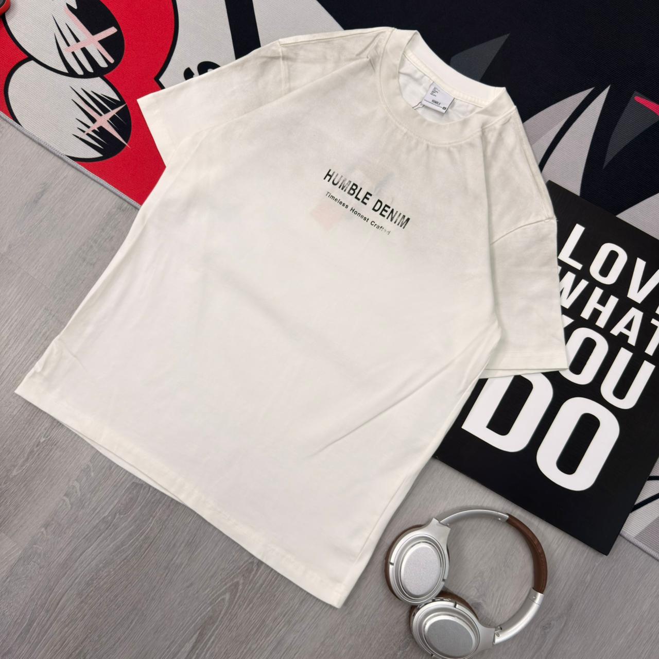 Premium Minimalist Cotton T-Shirt White - Image 3