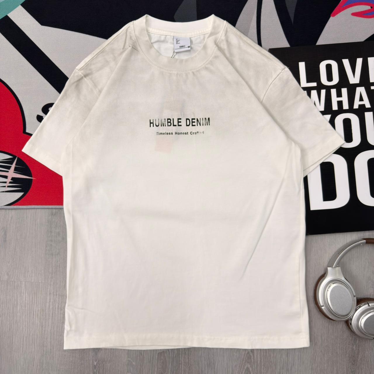 Premium Minimalist Cotton T-Shirt White - Image 2
