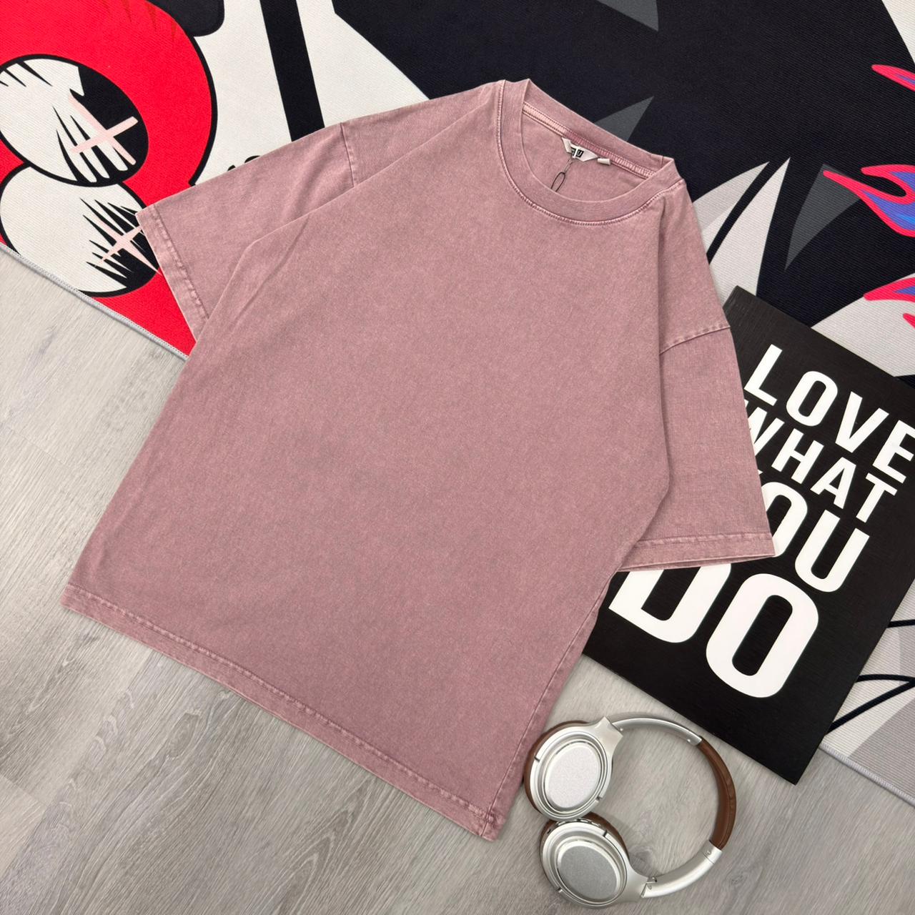 Premium Washed Pink Oversized Cotton T-Shirt
