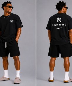Premium Oversized NY Cotton Black T-Shirt