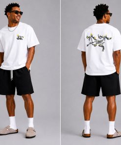 Premium Oversized Graphic Cotton T-Shirt White