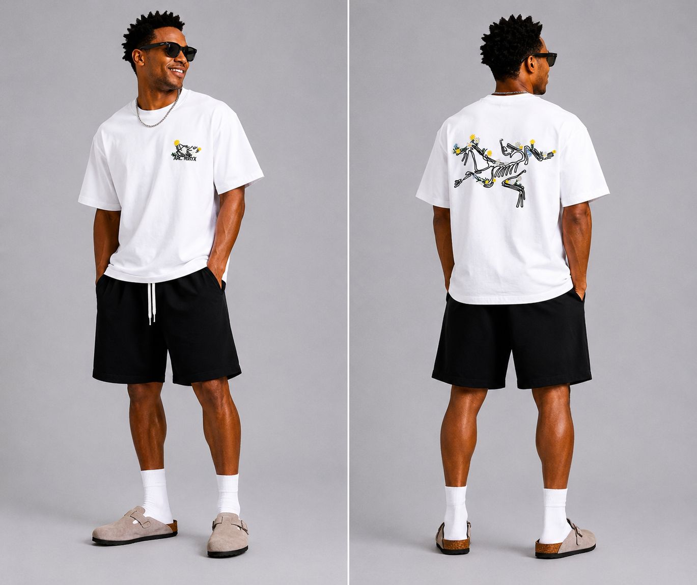 Premium Oversized Graphic Cotton T-Shirt White