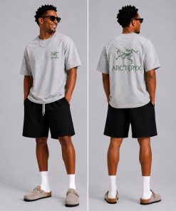 Premium Oversized Graphic Cotton T-Shirt Grey Green