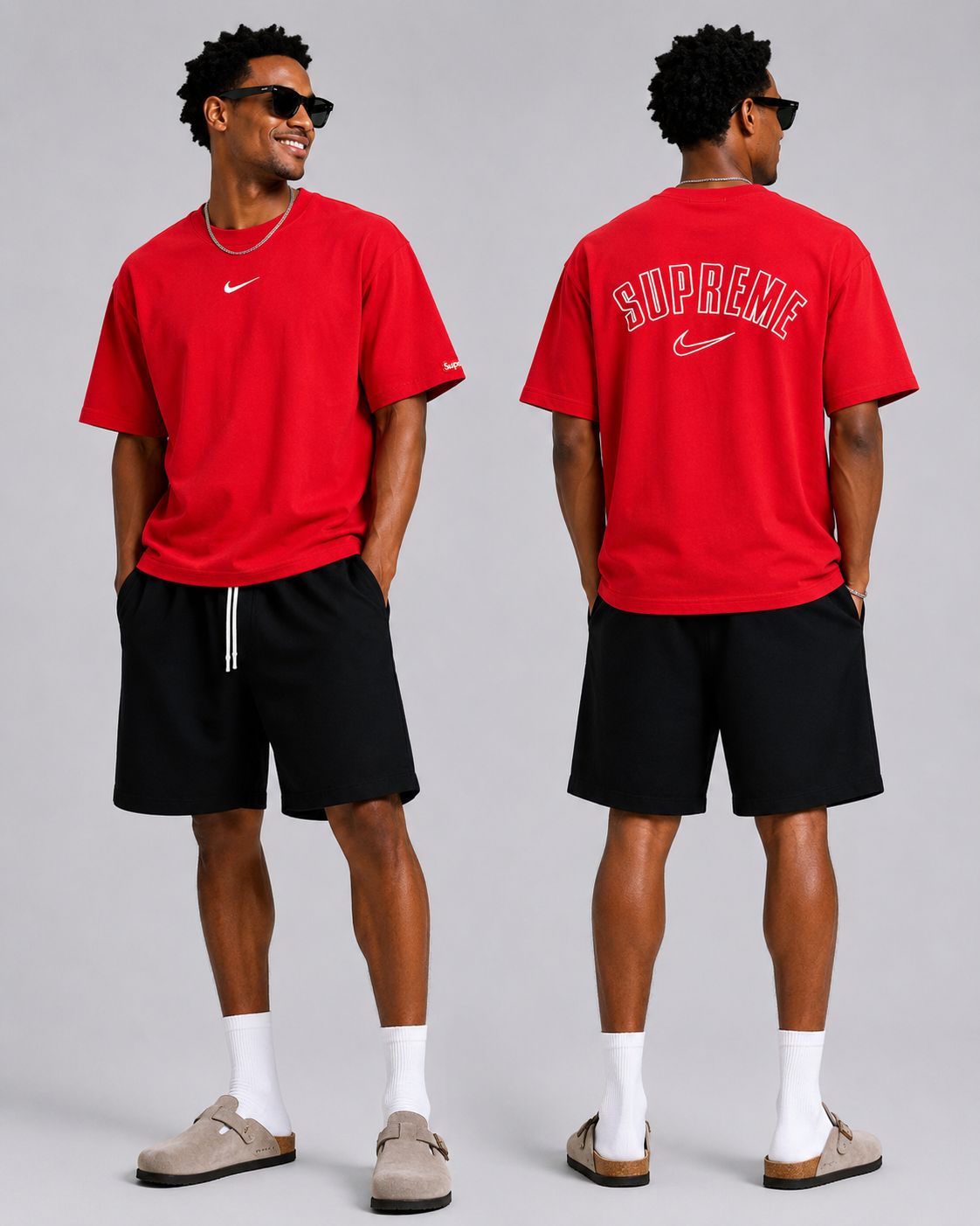 Premium Oversized Cotton Graphic T-Shirt Red