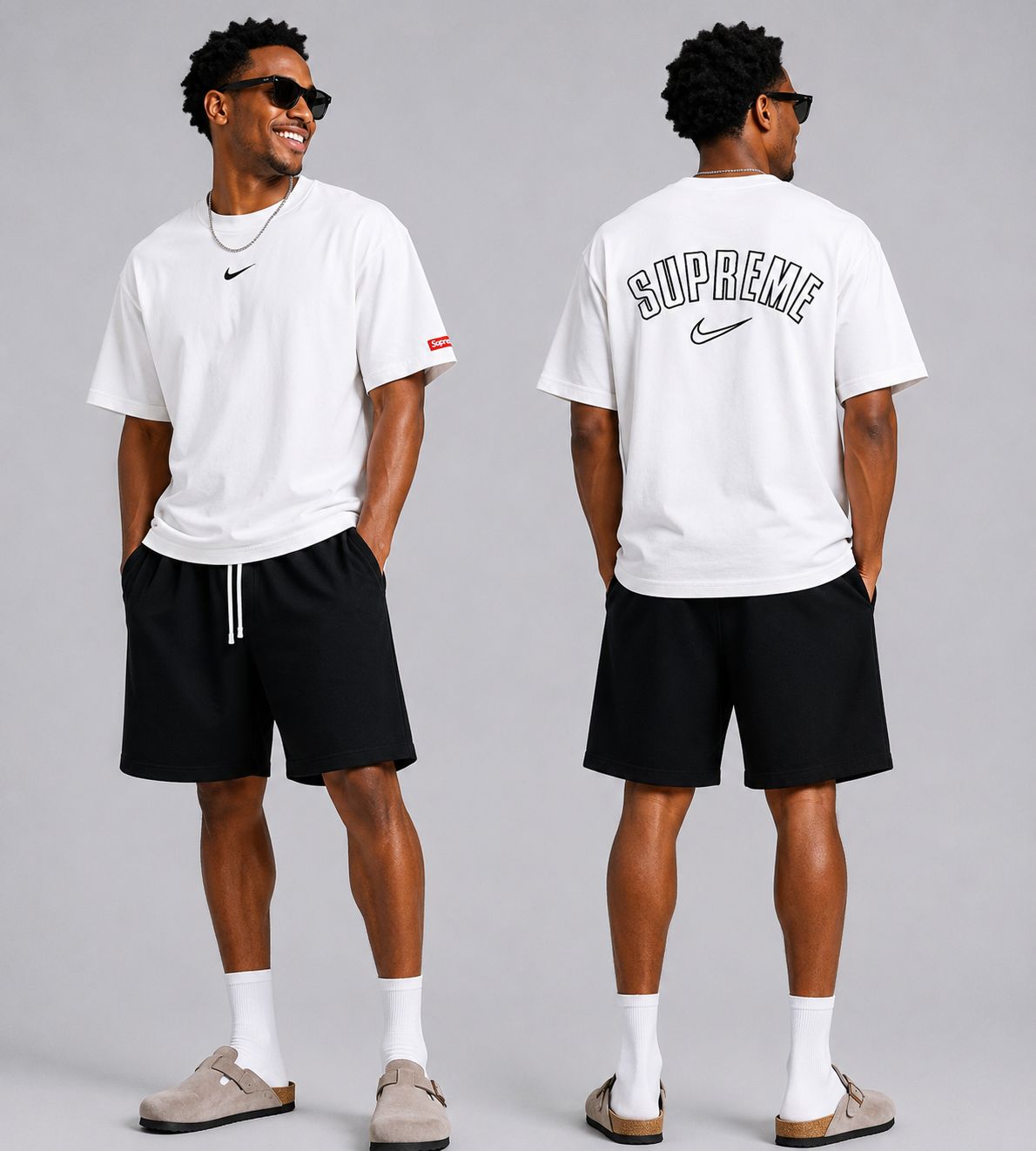 Premium Oversized Cotton Graphic T-Shirt White