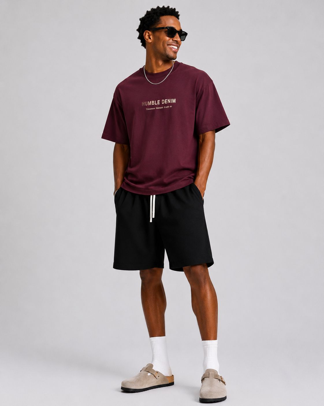 Premium Minimalist Cotton T-Shirt Wine