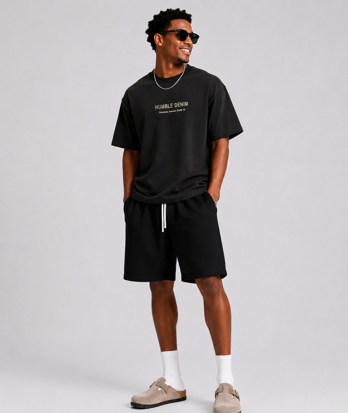 Premium Minimalist Cotton T-Shirt Black