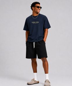 Premium Minimalist Cotton T-Shirt Navy