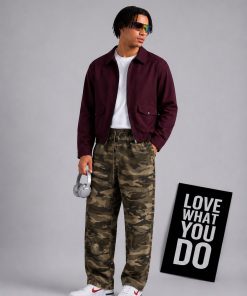 Premium Wide Leg Camouflage Cargo Pants Relaxed Fit