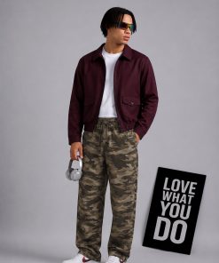 Premium Wide Leg Camouflage Cargo Pants Relaxed Fit