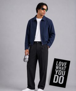 Premium Wide Leg Relaxed Fit Formal Black Pant
