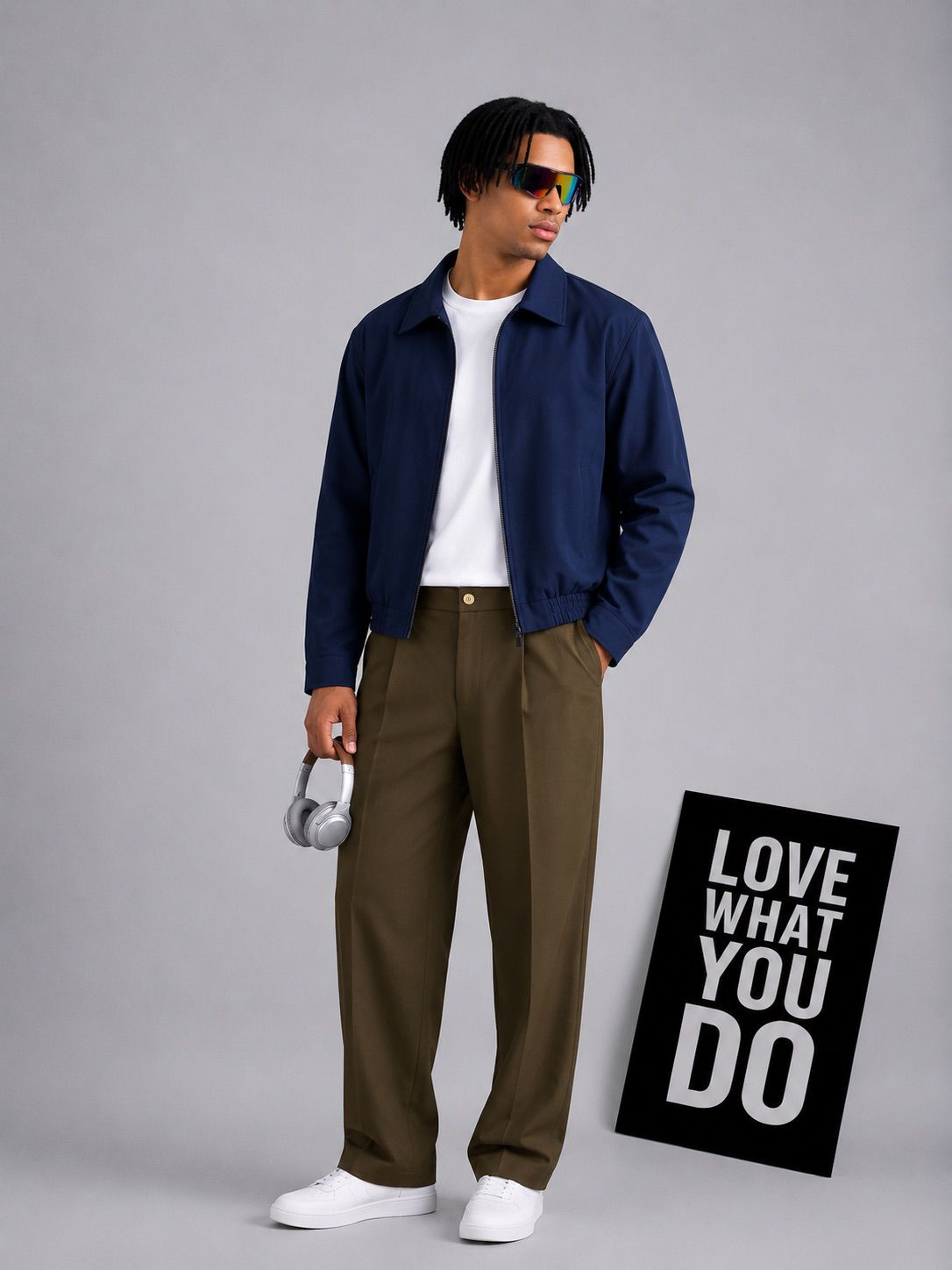 Premium Wide Leg Relaxed Fit Formal Brown Pant