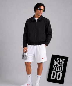 Premium Minimalist Zip Up Black Jacket
