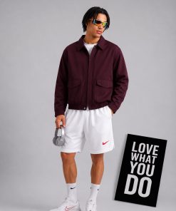 Premium Utility Bomber Wine Red Jacket