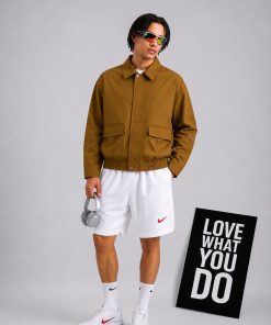 Premium Utility Bomber Brown Jacket