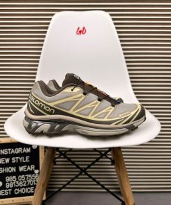 Trail Running Salomon Sneakers Coffee Cream Lightweight Outdoor Sport Shoes