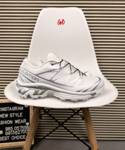 Trail Running Salomon Sneakers White Silver Lightweight Outdoor Sport Shoes
