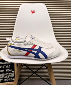 Classic Leather Heritage Tiger Sneaker White/Blue/Red