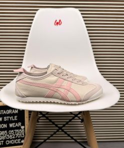 Classic Leather Heritage Tiger Sneaker Cream/Baby Pink