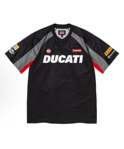 Vintage Mesh Graphic Number Jersey Black
