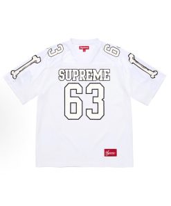 Vintage Mesh Bone Graphic Number Jersey White