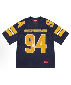 Vintage Mesh Graphic Number Jersey Black Yellow
