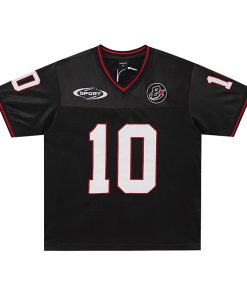 Vintage Mesh Graphic Number Premium Jersey White Black