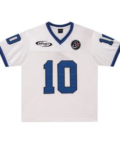 Vintage Mesh Graphic Number Premium Jersey Blue White