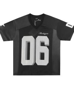 Vintage Mesh Graphic Number Premium Jersey Grey Black
