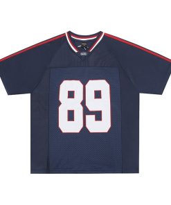 Vintage Mesh Graphic Number Premium Jersey Red White Navy