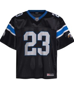 Vintage Mesh Graphic Number Premium Jersey Grey Blue Black