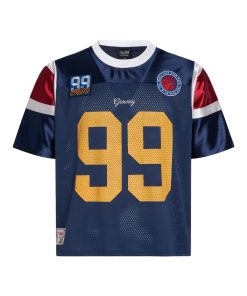 Vintage Mesh Graphic Number Premium Jersey Blue Red Yellow