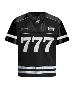 Vintage Mesh Graphic Number Jersey White Black