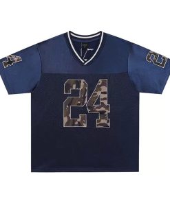 Vintage Mesh Camaflogue Graphic Number Jersey Dark Blue