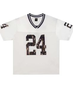 Vintage Mesh Camaflogue Graphic Number Jersey White