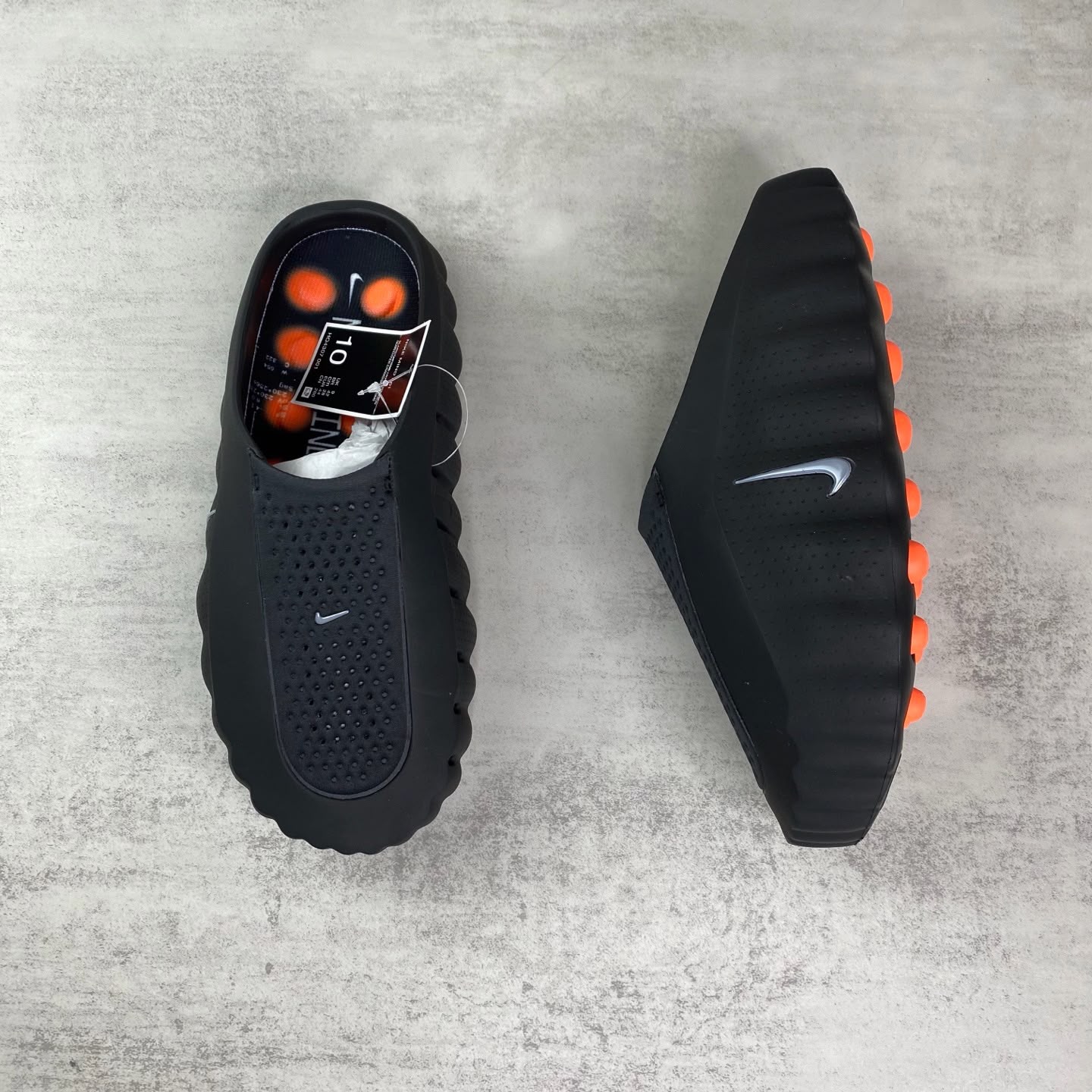 Lightweight Comfort Slide Sandals Casual Everyday Slip On Slippers Orange Black - Image 2