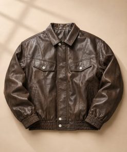 Classic Cafe Racer Leather Brown Jacket
