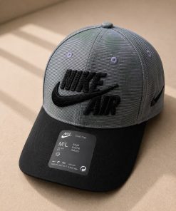 Premium Two Tone Snapback Cap Embroidered Logo Casual Streetwear Hat 'Grey Black'