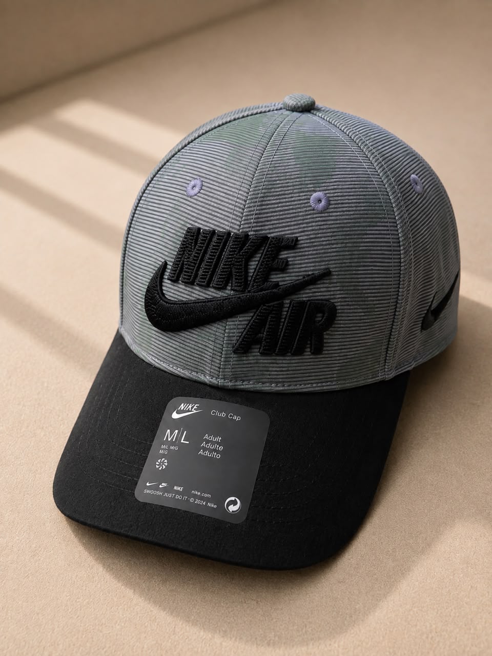 Premium Two Tone Snapback Cap Embroidered Logo Casual Streetwear Hat 'Grey Black'
