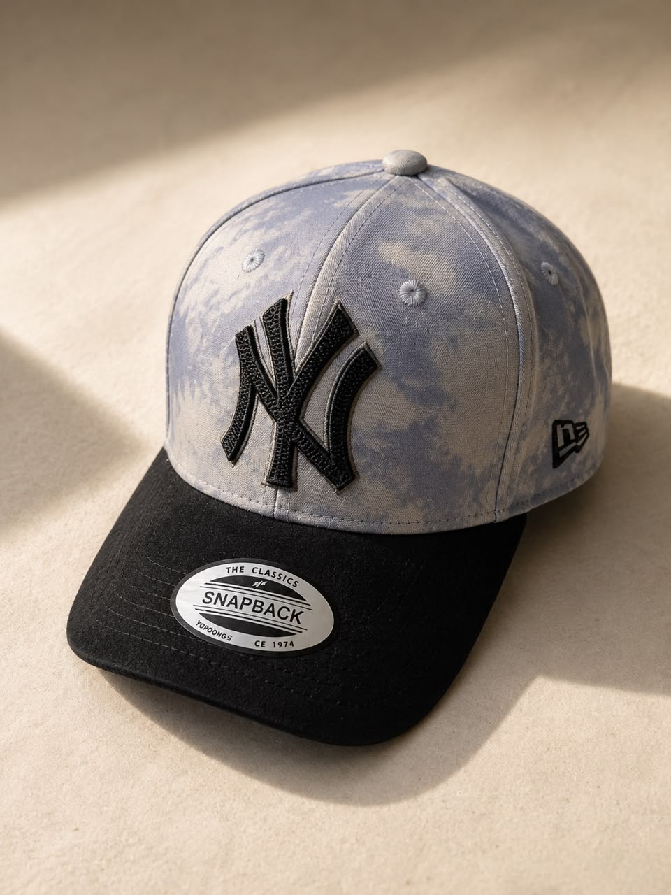 Premium Two Tone Snapback Cap Embroidered Logo Casual Streetwear Hat 'Cloud Grey Black'