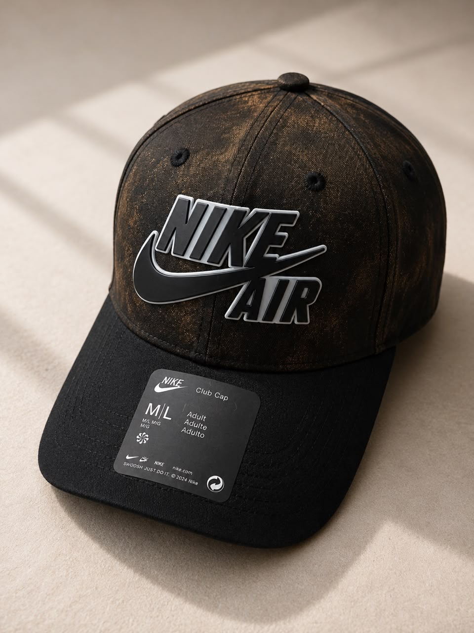Premium Two Tone Snapback Cap Embroidered Logo Casual Streetwear Rust Black Hat