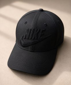 Premium Two Tone Snapback Cap Embroidered Logo Casual Streetwear Full Black Hat