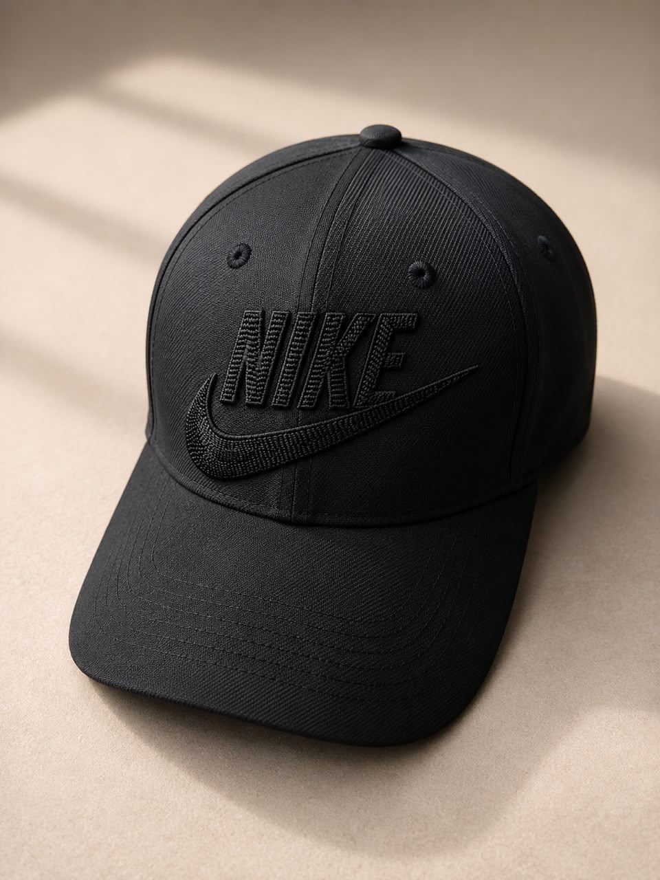 Premium Two Tone Snapback Cap Embroidered Logo Casual Streetwear Full Black Hat