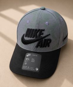 Premium Two Tone Snapback Cap Embroidered Logo Casual Streetwear Dark Grey Black Hat