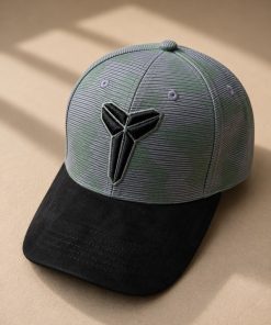 Premium Two Tone Snapback Cap Embroidered Logo Casual Streetwear Black Grey Black Hat