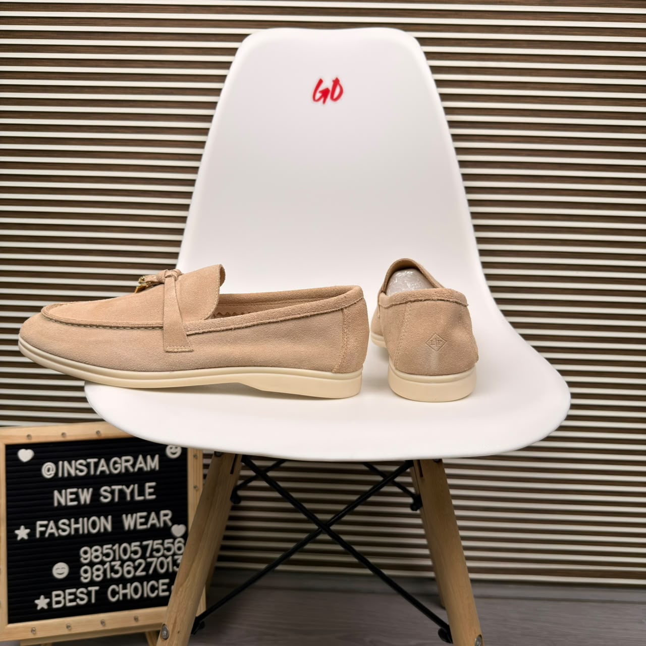 Classic Casual Everyday Lightweight Slip-On Beige Loafer - Image 2