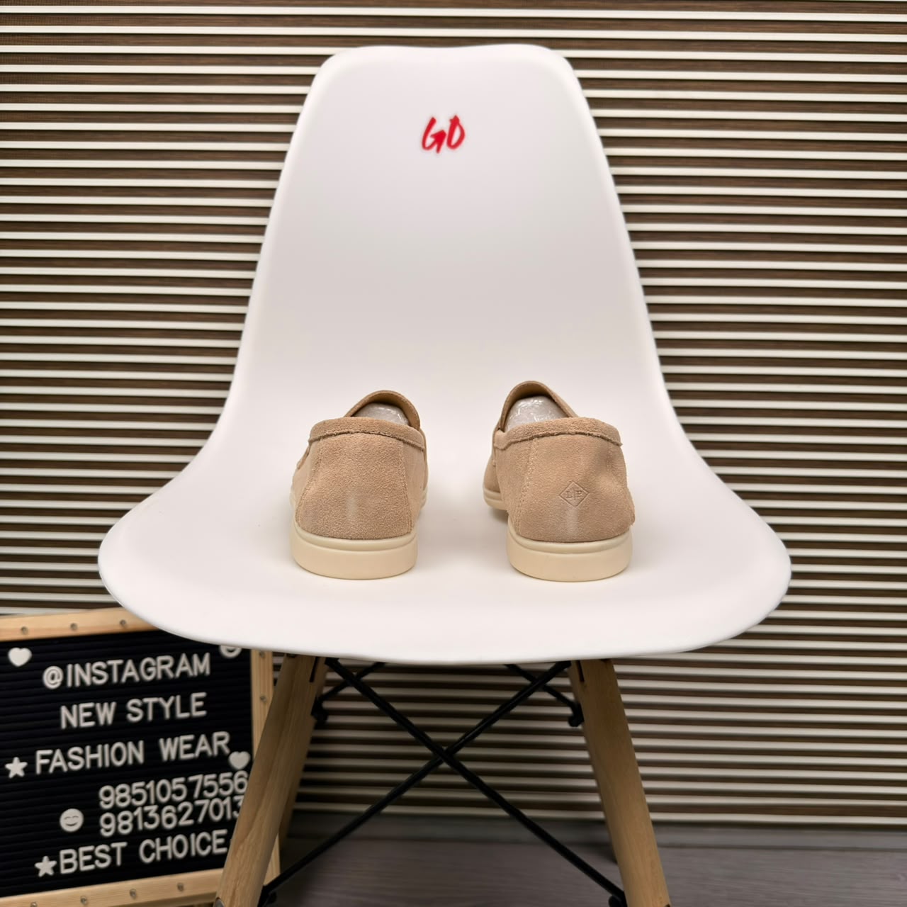 Classic Casual Everyday Lightweight Slip-On Beige Loafer - Image 3