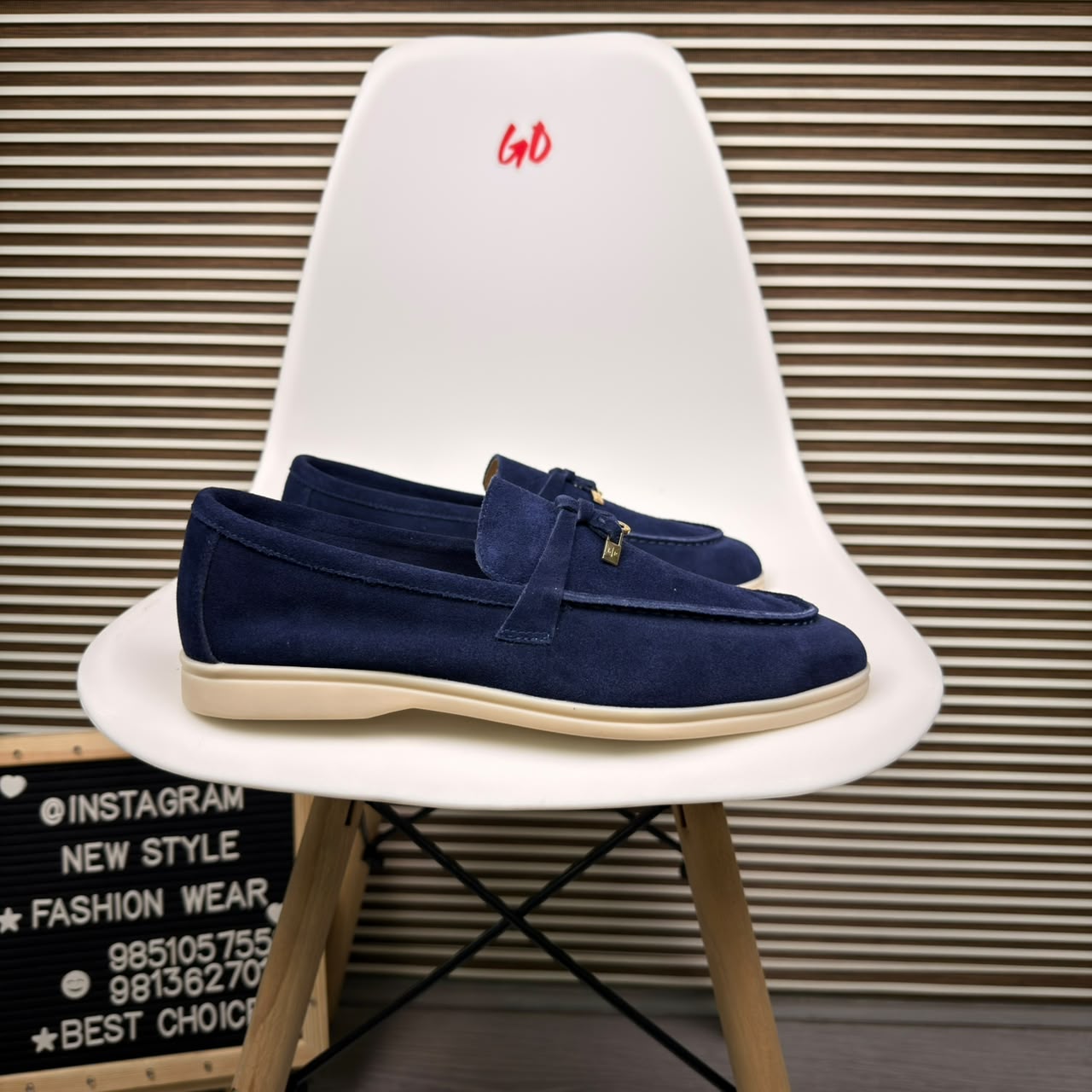Classic Casual Everyday Lightweight Slip-On Dark Blue Loafer