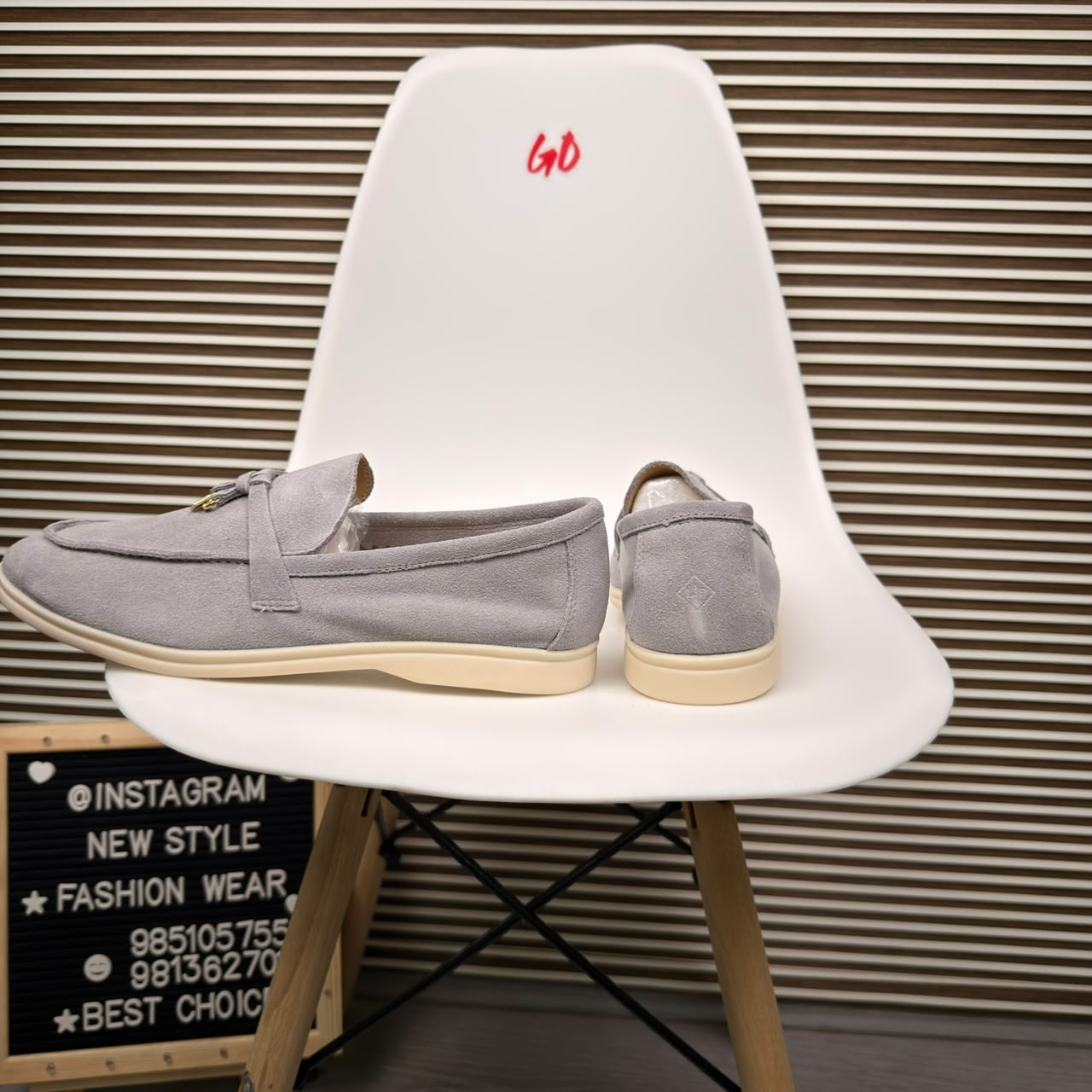 Classic Casual Everyday Lightweight Slip-On Grey Loafer - Image 2